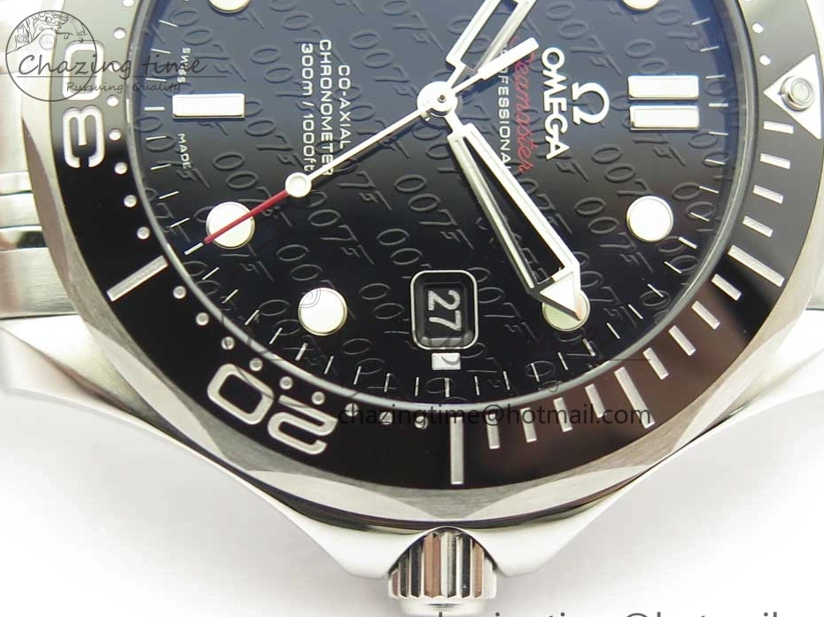 0206 Seamaster 300M Chronometer SS “007” Limited Edition OMF 1:1 Best Edition on SS Bracelet A2824 (Black Balance Wheel) V Seasonal 7952